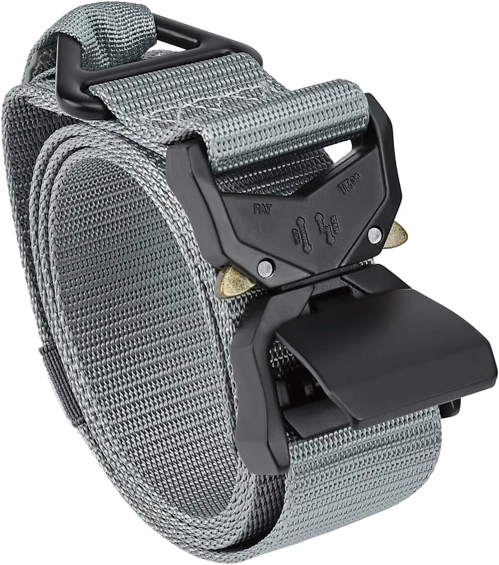 MOZETO Tactical Belt for Men 1.5" Nylon Combat Work Emt Heavy Duty Belt with Quick Release Talon Buckle