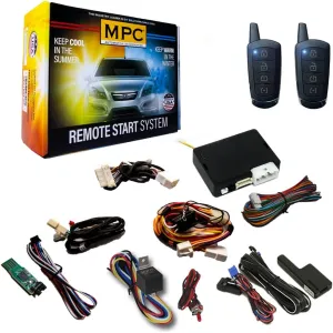 MPC 4-Button Remote Starter Compatible with 2005-2007 Nissan Titan |Gas| |Key-to-Start| Plugin T-Harness - (2) Extended Range 4-Button 2-Way Remotes - Up to 3,000 ft Range - Firmware Preloaded