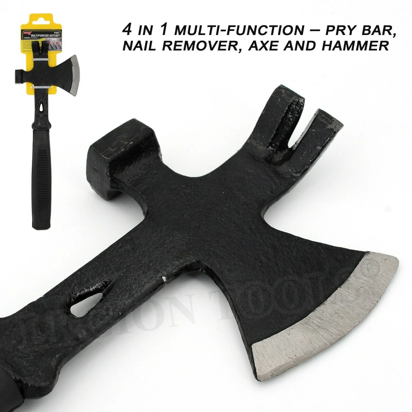 Multi Purpose  Black Steel  Hatchet 13"