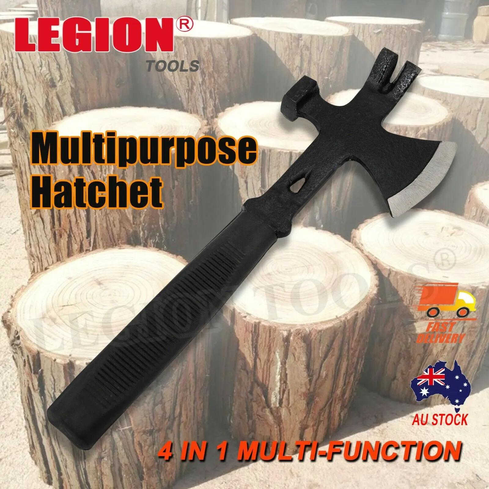 Multi Purpose  Black Steel  Hatchet 13"