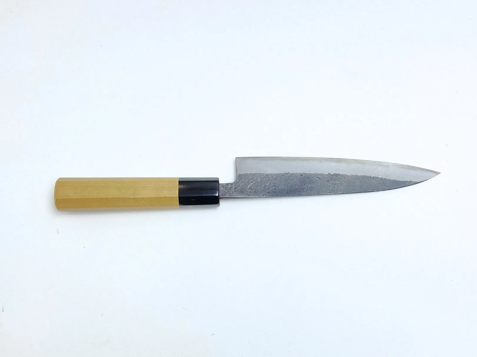 Munetoshi Petty Knife Kurouchi Nashiji 150mm (6") White 2 Steel Hand Forged Blade