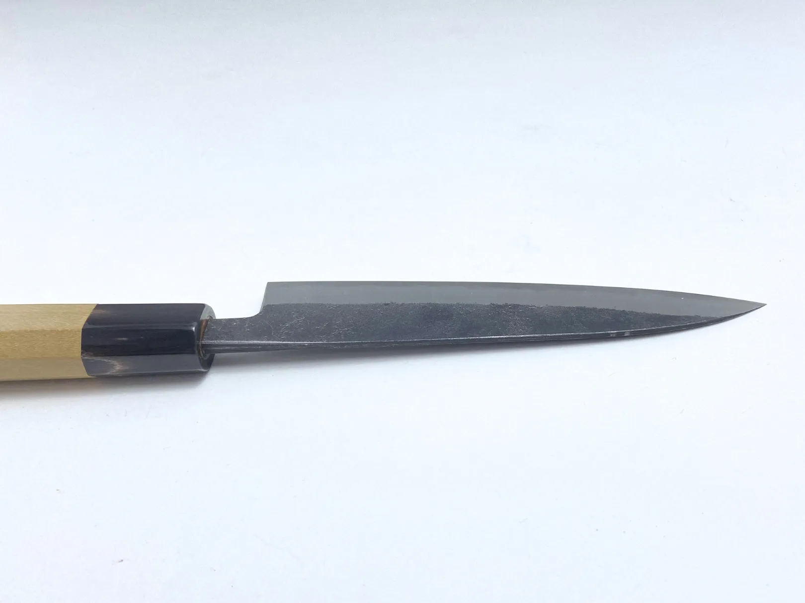 Munetoshi Petty Knife Kurouchi Nashiji 150mm (6") White 2 Steel Hand Forged Blade