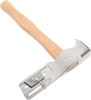 MWT-005-MH Roofing Hatchet, 17oz Shingling Hammer, Carbon Steel With Wooden Handle, Weakly Magnetic, 13.4in Drywall Hammer for Roof Repair