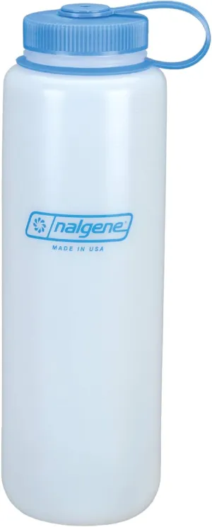 Nalgene HDPE Wide Mouth Water Bottle, Clear, 48 oz