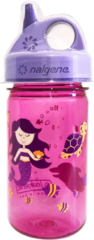 Nalgene Kids Grip-N-Gulp Water Bottles, Leak Proof Sippy Cup, Durable, BPA and BPS Free, Dishwasher Safe, Reusable and Sustainable, 12 Ounces