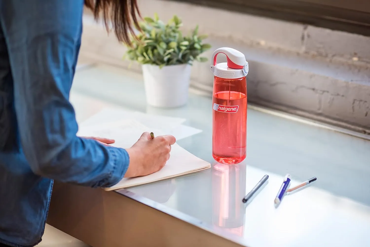 Nalgene Sustain Tritan BPA-Free On The Fly Water Bottle Made with Material Derived from 50% Plastic Waste