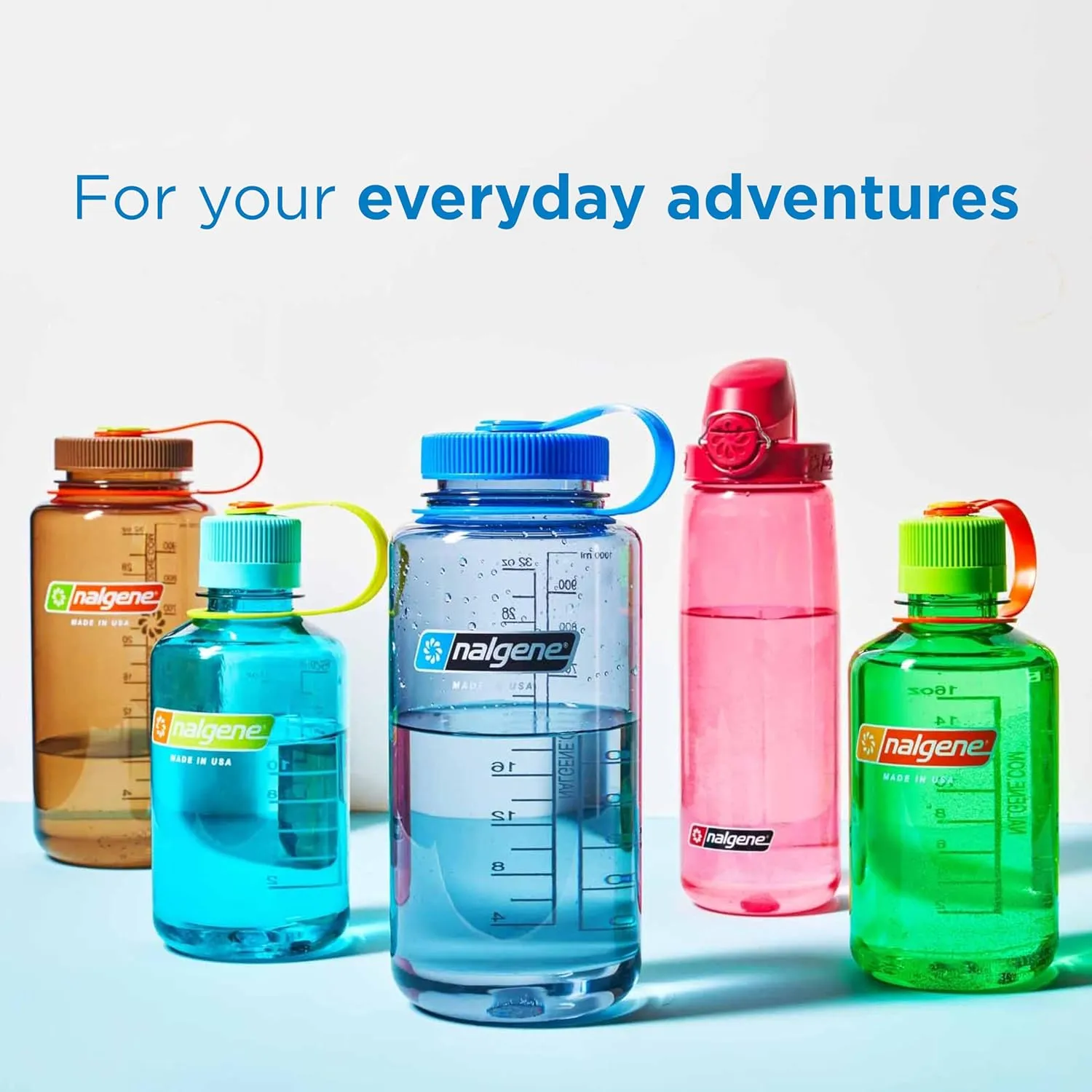 Nalgene Sustain Tritan BPA-Free Water Bottle Made with Material Derived from 50% Plastic Waste (Using ISCC Certified Mass Balance), 16 OZ, Narrow Mouth, Cosmo