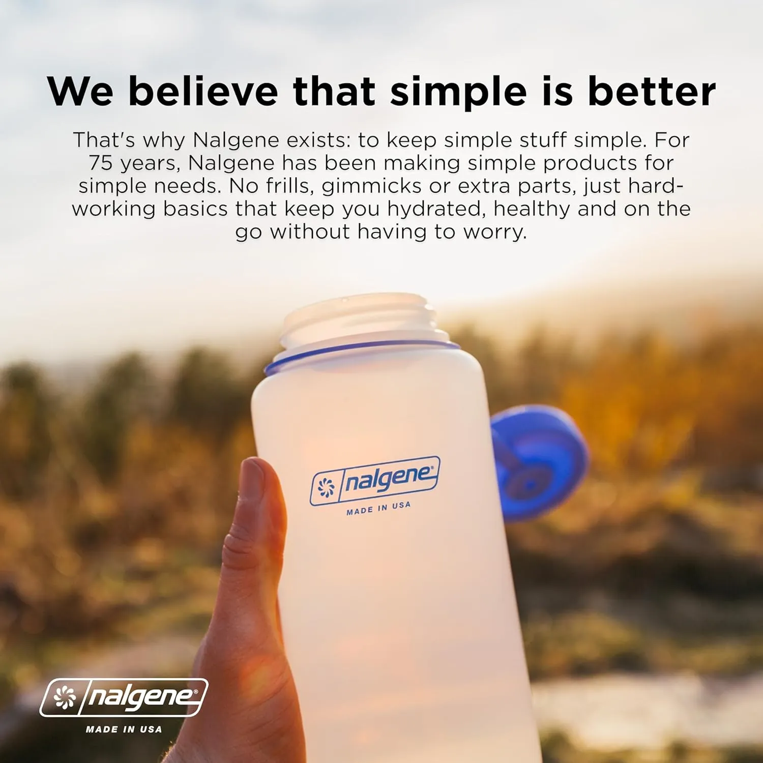 Nalgene Sustain Tritan BPA-Free Water Bottle Made with Material Derived from 50% Plastic Waste (Using ISCC Certified Mass Balance), 16 OZ, Narrow Mouth, Cosmo