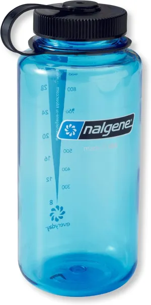 Nalgene Wide Mouth Water Bottle, Blue, 32 oz