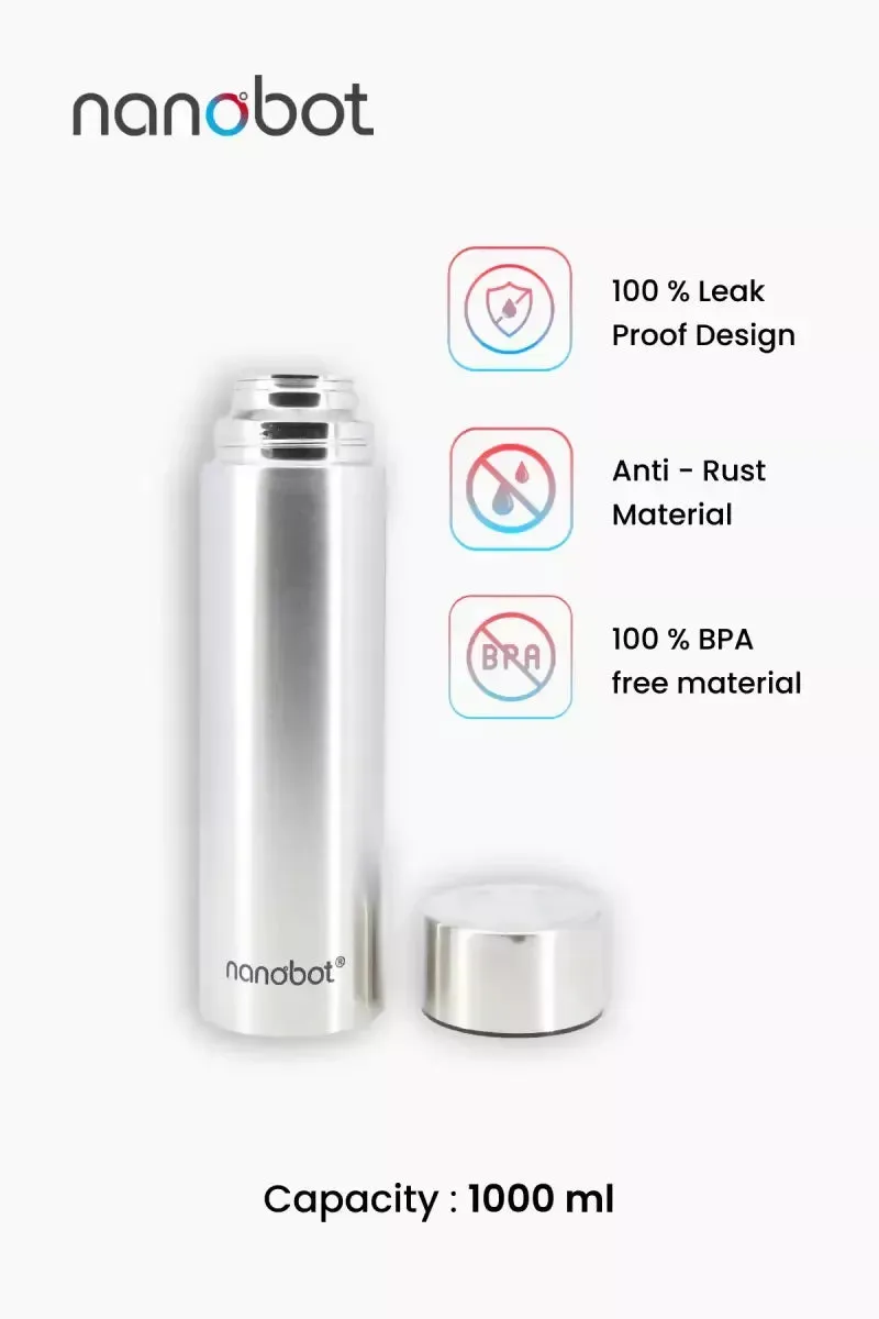 Nanobot Stainless Steel Thar Water Bottle - 1000 ML