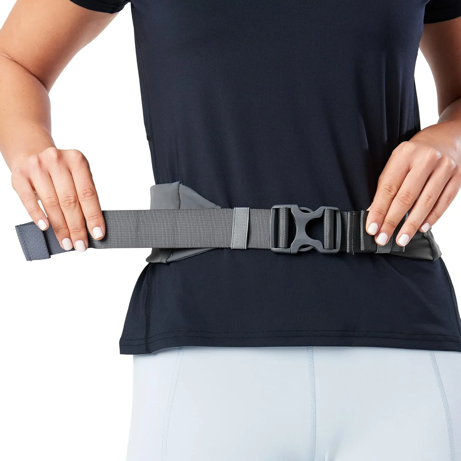 Nathan Running Belt Adjustable Fit Zipster, Zippered, Weather-Resistant Pocket & Two Quick-Stash Pockets for Running Gear, Running Fanny Pack, Walking, Hiking, Gym