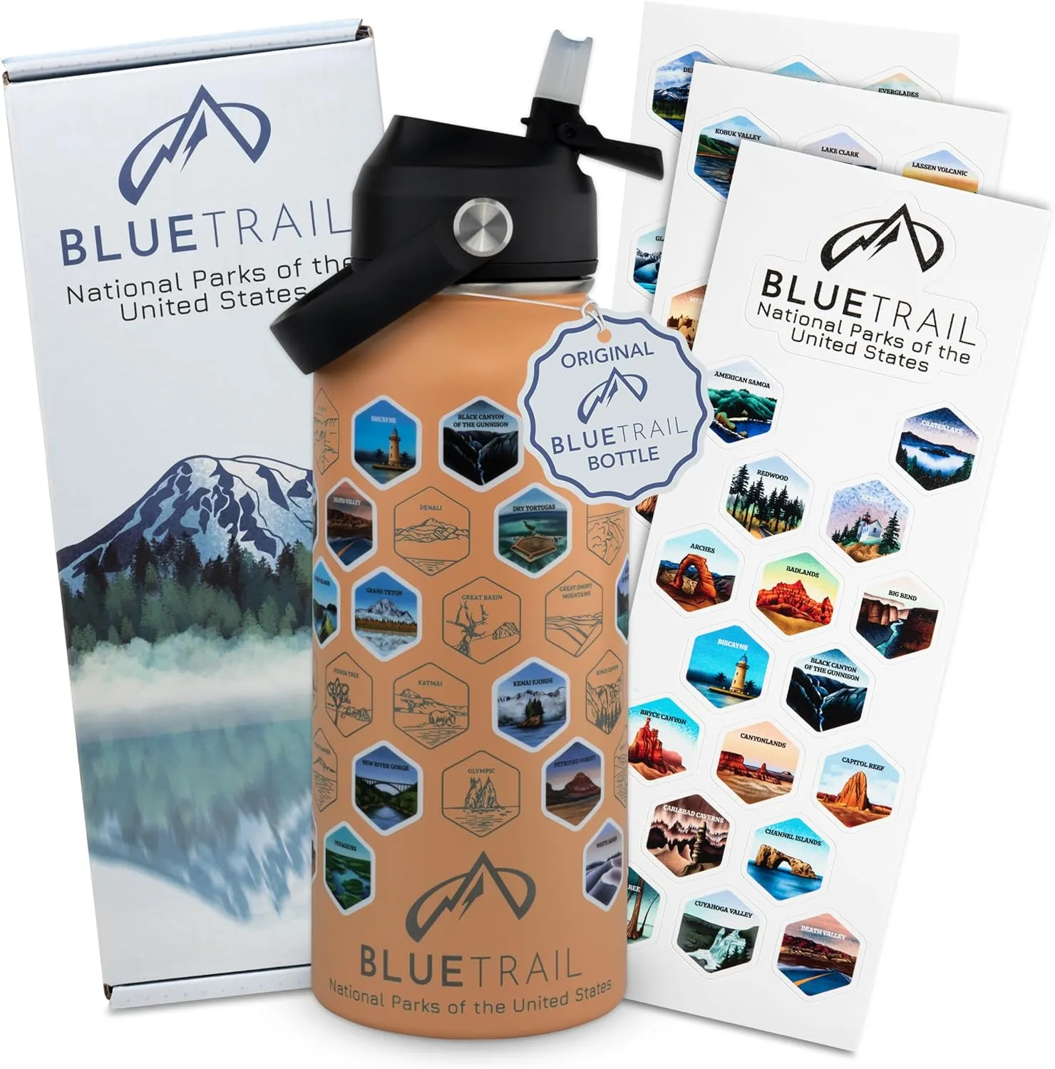 National Parks Water Bottle with Stickers