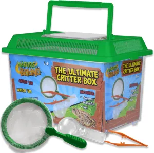 Nature Bound - Ultimate Critter Box Habitat Kit for Indoor/Outdoor Insect Collecting - Includes Net, Tweezers, and Magnifier - Gift for Boys and Girls Green