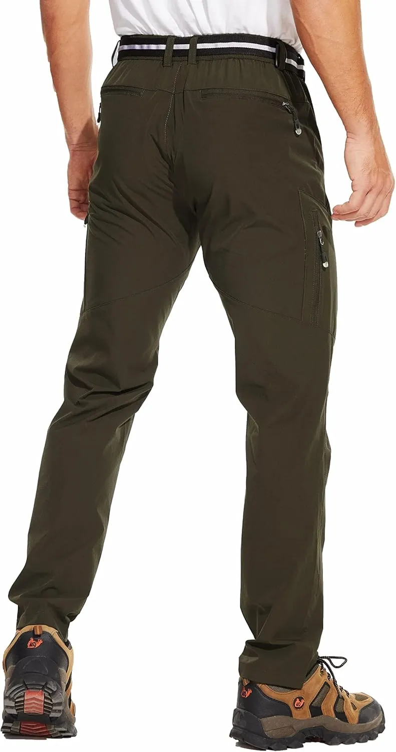 NATUVENIX Hiking Pants Men Lightweight Mens Travel Pants Stretchy Work Pants for Men Quick Dry Fishing Pants Outdoor