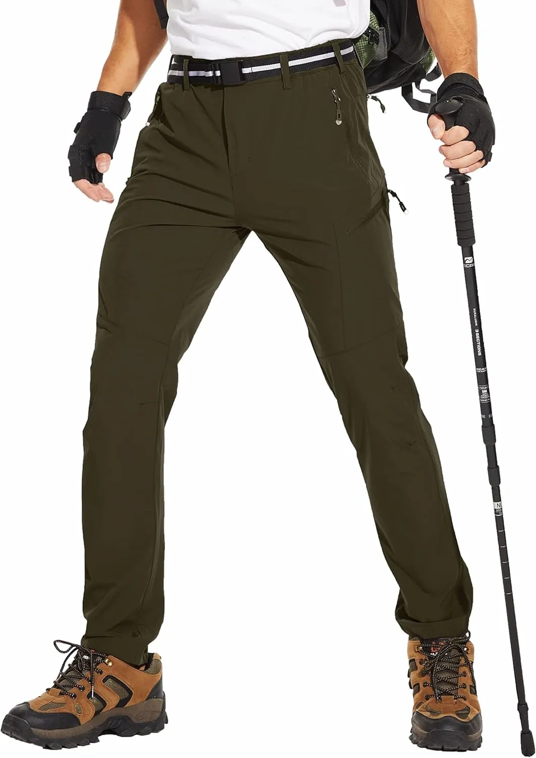 NATUVENIX Hiking Pants Men Lightweight Mens Travel Pants Stretchy Work Pants for Men Quick Dry Fishing Pants Outdoor