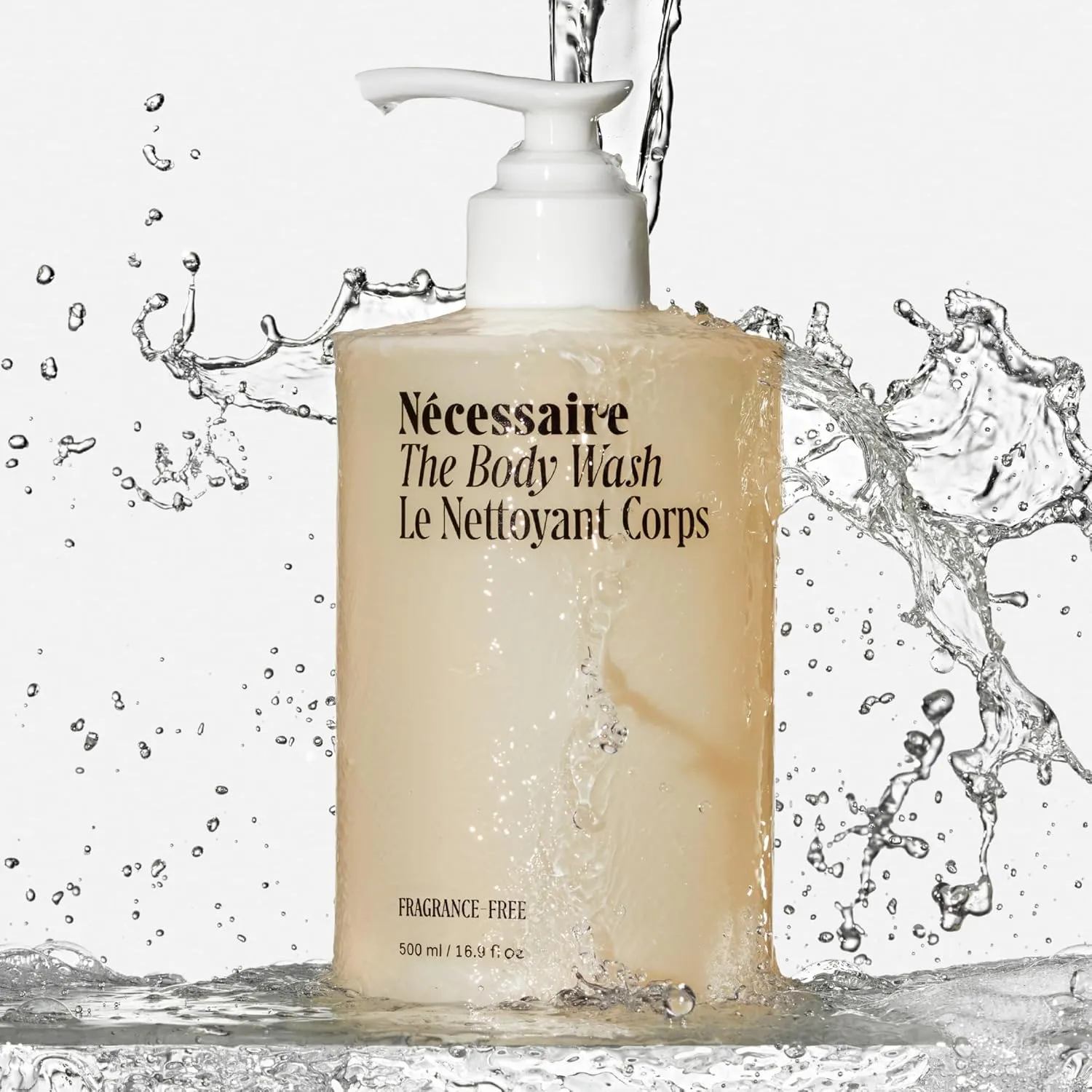 Nécessaire The Body Wash Fragrance-Free. Natural Body Wash for Women   Men. Barrier Cleanse. Multi-Ceramide Gel Cleanser, 16.9 Fl Oz.