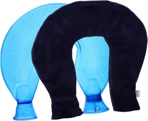 Neck Vertebra Fillable Hot Water Bag Shaped Portable Water Warmer for Neck and Shoulder Relief Microwaveable Hot Water Pouch for Home and Office Use