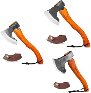 NEDFOSS Mammoth Camping Hatchet Axe, Camping Axe with 1065 High Carbon Steel & Wooden Handle, Multi-Purpose Hatchet Axe for Camping, Bushcraft and Survival, Gift for Men