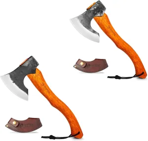 NEDFOSS Mammoth Camping Hatchet Axe, Camping Axe with 1065 High Carbon Steel & Wooden Handle, Multi-Purpose Hatchet Axe for Camping, Bushcraft and Survival, Gift for Men