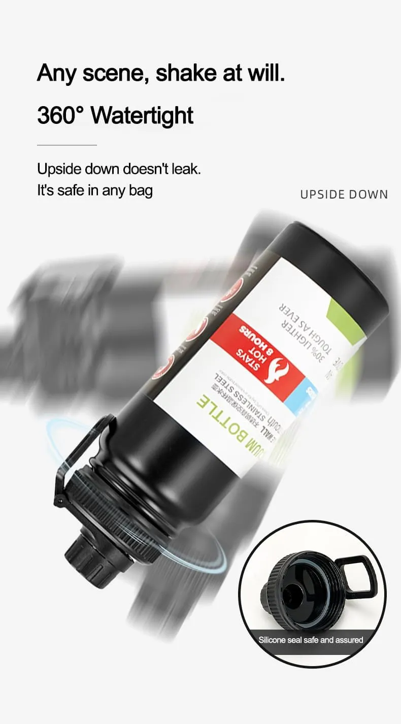 NEONSA Water bottles,water bottle steel, bottle 32 oz, reusable water bottles,workout water bottles for men,for Gym, Travel, Camping, BPA Free Keep Cold 24H Hot 12