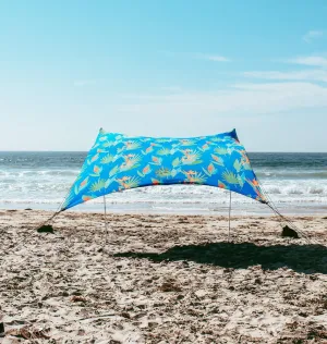 Neso Gigante - Portable Beach Tent - Ideal to Enjoy with Family and Friends - UPF 50 , Water-Resistant, and Lightweight - Tropical Floral, 11' x 11'