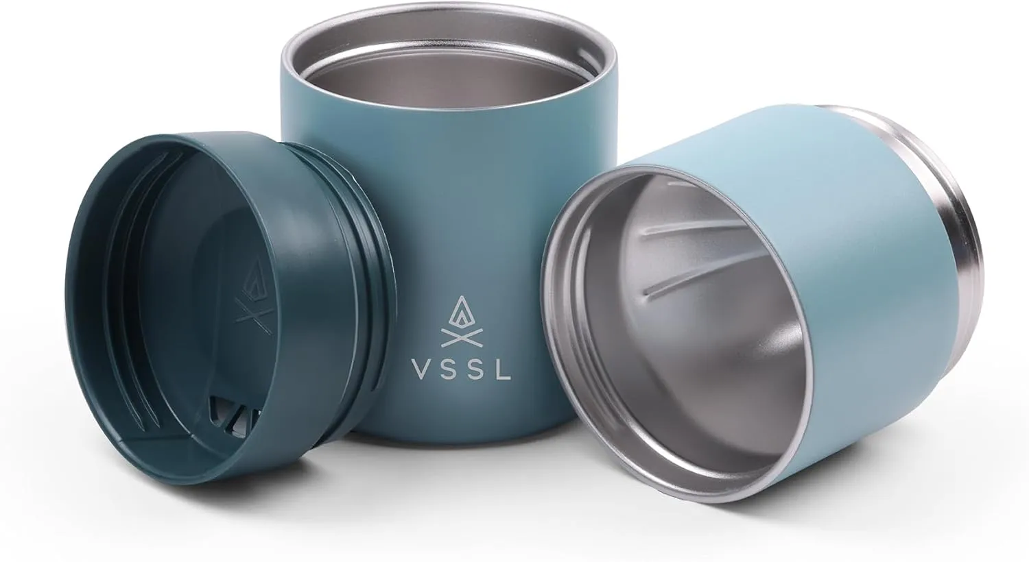 Nest Pour Over Coffee Kit, Transportable and Compact Pour Over Kit with Two 10 oz Double Walled Mugs, Everglade