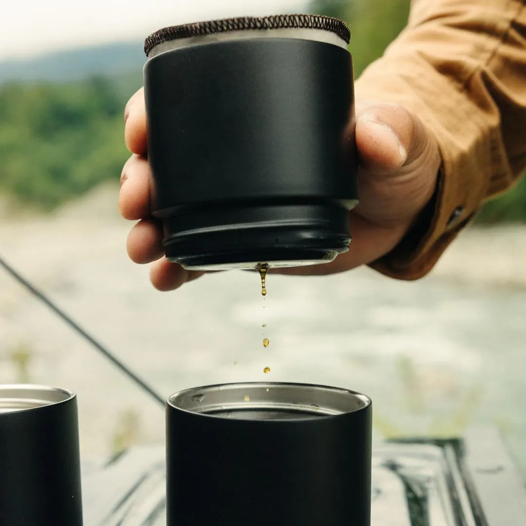 Nest Pour Over Coffee Kit, Transportable and Compact Pour Over Kit with Two 10 oz Double Walled Mugs