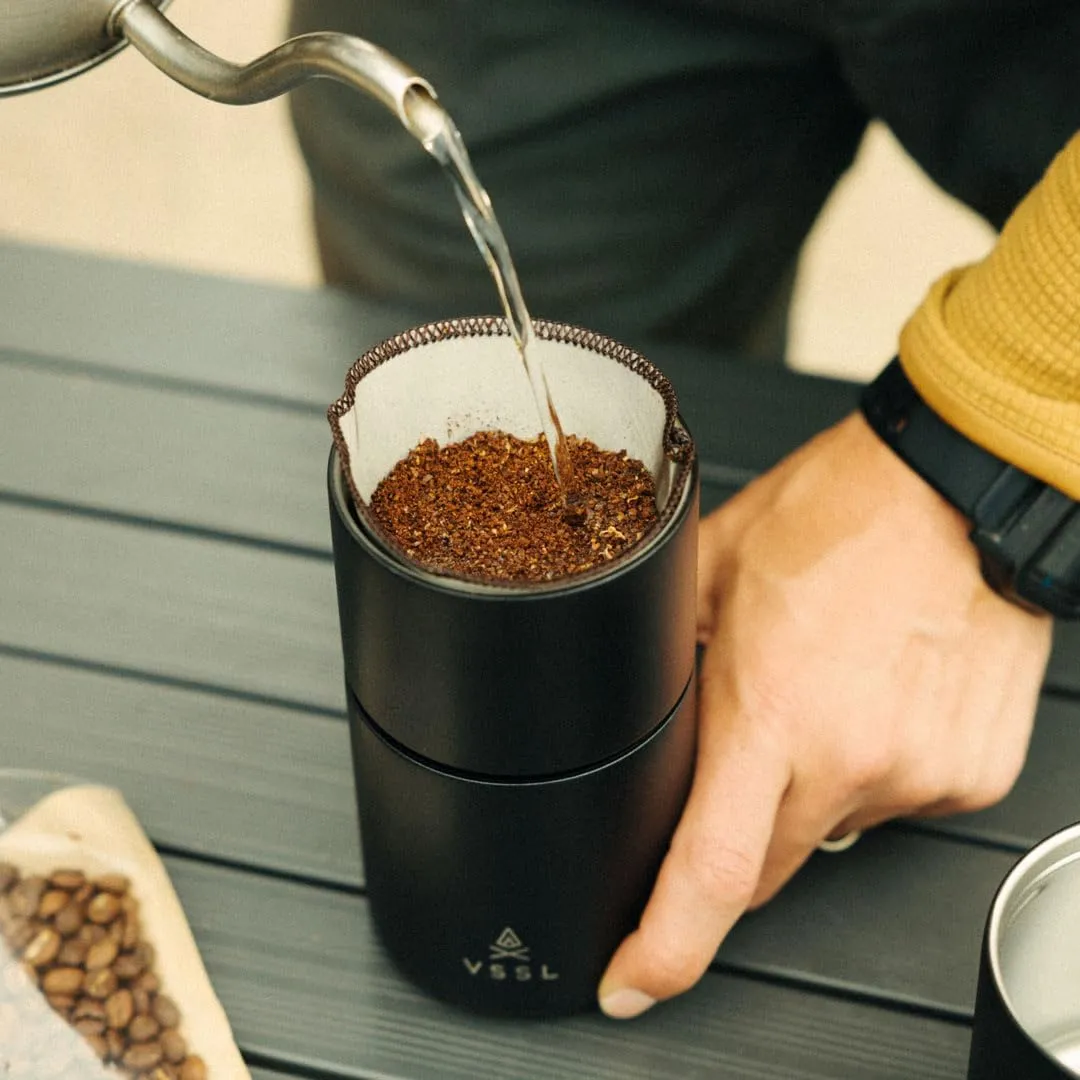 Nest Pour Over Coffee Kit, Transportable and Compact Pour Over Kit with Two 10 oz Double Walled Mugs