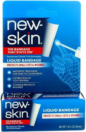 New-Skin Liquid Bandage, Waterproof for Scrapes and Minor Cuts, 1 Fl Oz (Pack of 3)