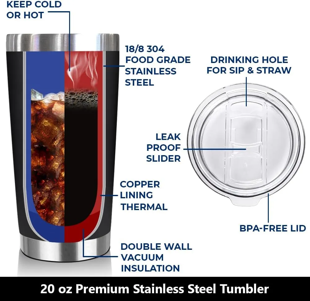 NewEleven Fathers Day Gift For Dad - Cool Dad Gifts From Daughter - Unique Birthday Present Ideas For Father, Husband, Bonus Papa, Step Father, New Papa From Daughter - 20 Oz Tumbler