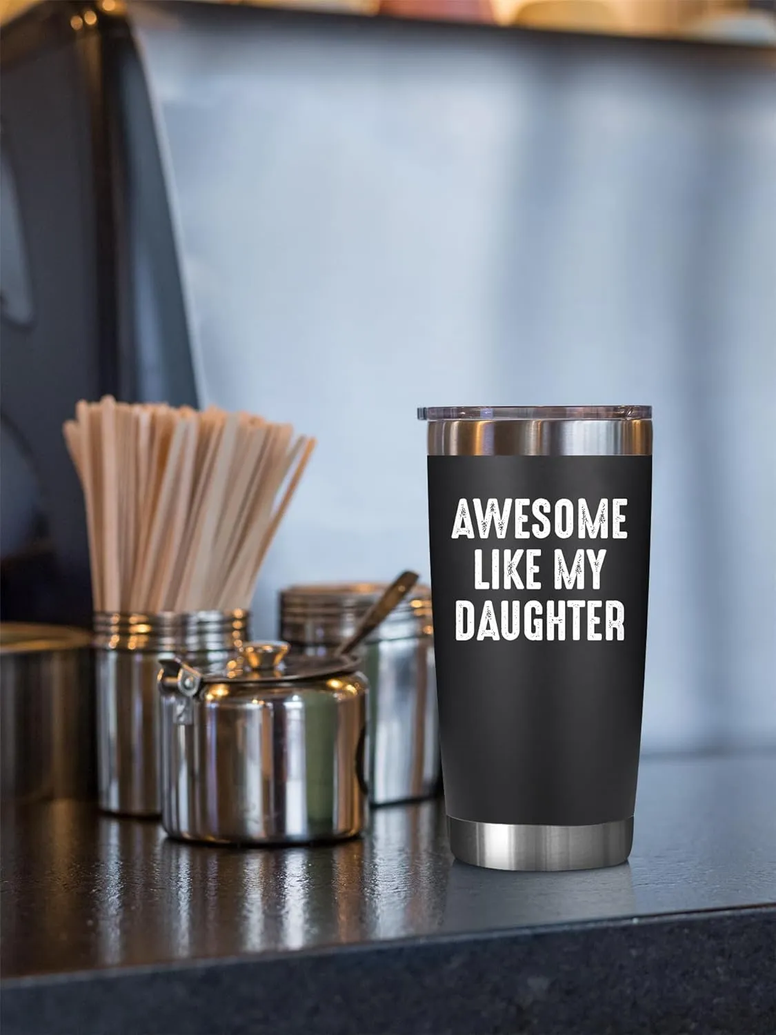 NewEleven Fathers Day Gift For Dad - Cool Dad Gifts From Daughter - Unique Birthday Present Ideas For Father, Husband, Bonus Papa, Step Father, New Papa From Daughter - 20 Oz Tumbler