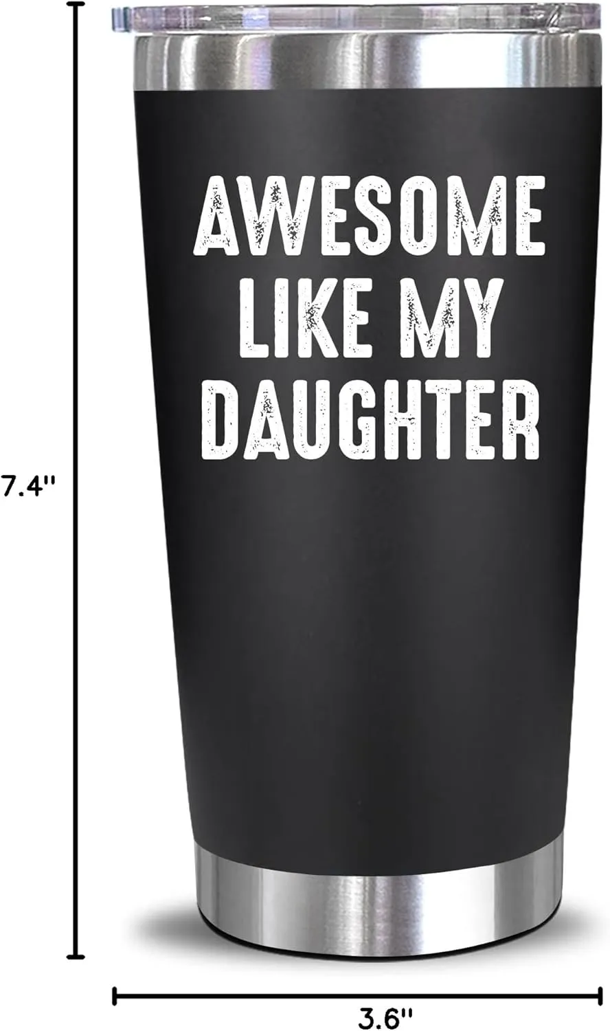 NewEleven Fathers Day Gift For Dad - Cool Dad Gifts From Daughter - Unique Birthday Present Ideas For Father, Husband, Bonus Papa, Step Father, New Papa From Daughter - 20 Oz Tumbler
