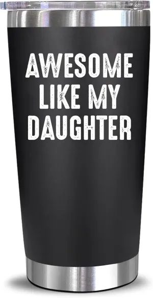 NewEleven Fathers Day Gift For Dad - Cool Dad Gifts From Daughter - Unique Birthday Present Ideas For Father, Husband, Bonus Papa, Step Father, New Papa From Daughter - 20 Oz Tumbler