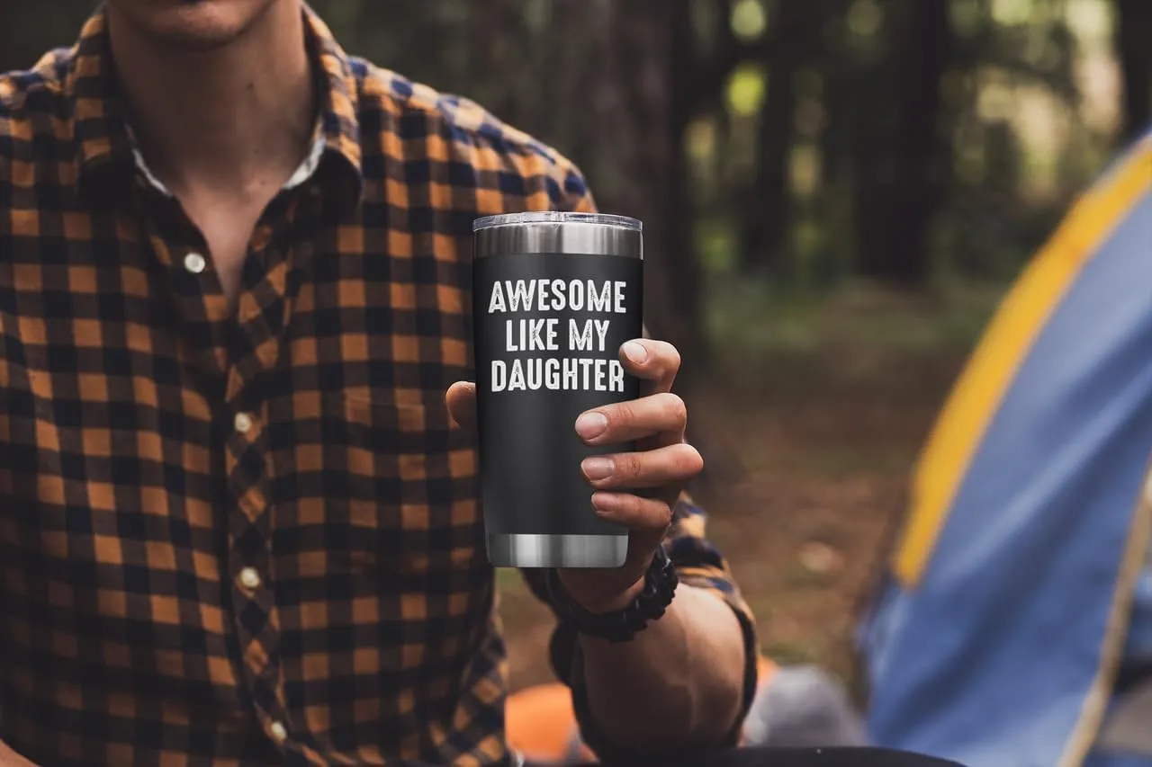 NewEleven Fathers Day Gift For Dad - Cool Dad Gifts From Daughter - Unique Birthday Present Ideas For Father, Husband, Bonus Papa, Step Father, New Papa From Daughter - 20 Oz Tumbler