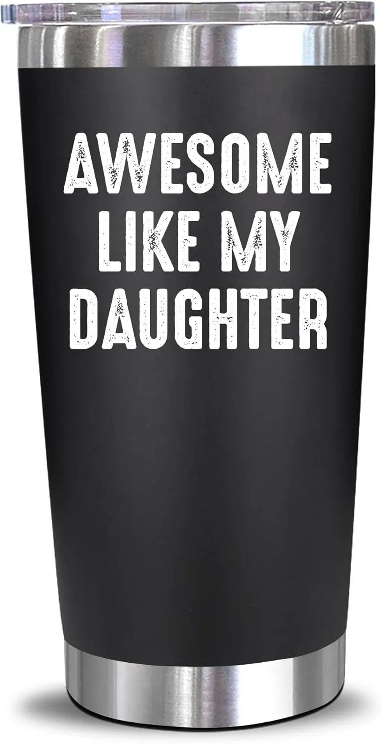 NewEleven Fathers Day Gift For Dad - Cool Dad Gifts From Daughter - Unique Birthday Present Ideas For Father, Husband, Bonus Papa, Step Father, New Papa From Daughter - 20 Oz Tumbler