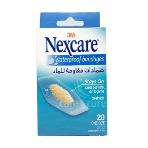Nexcare Waterproof 26X57mm Bandages 20 Pieces
