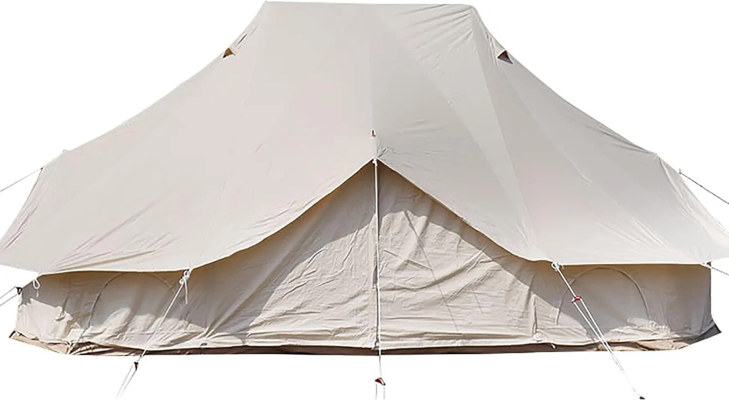 NIEH 320G Cotton Cloth Bell Tent, Outdoor Yurt Bell Tent, Family Glamping Tents, 4 Season Outdoor Camping Tent, Three Doors and Six Windows, UPF50 UV Resistant