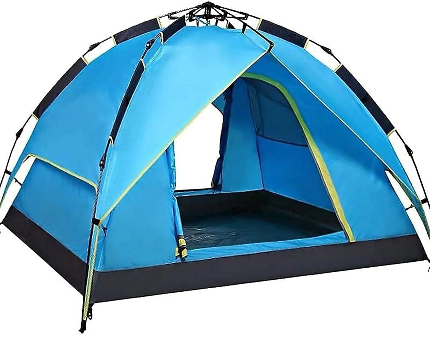 NIEH Camping Tent Double Layer Pop Up Tents for 3 to 4 Person | Waterproof Camping Dome Tent with 2 Doors Ventilated Mesh Window, for Hiking Camping