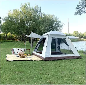 NIEH Tents for Camping 4 People,Three Seconds to Open Tunnel Tents Stable and Practical Tent for Family Camping,Hiking Party