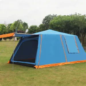 NIEH Upgraded Camping Tent - 6/10 Person Tent for Camping Waterproof, Camping Tent Easy Setup for Family with Aluminum Poles, Dome Tent with Porch - UV Protected
