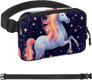 Night Starry Unicorn-973 Crossbody Fanny Pack for Men&Women,Belt Bag for Travel Casual Walking Running Hiking Cycling
