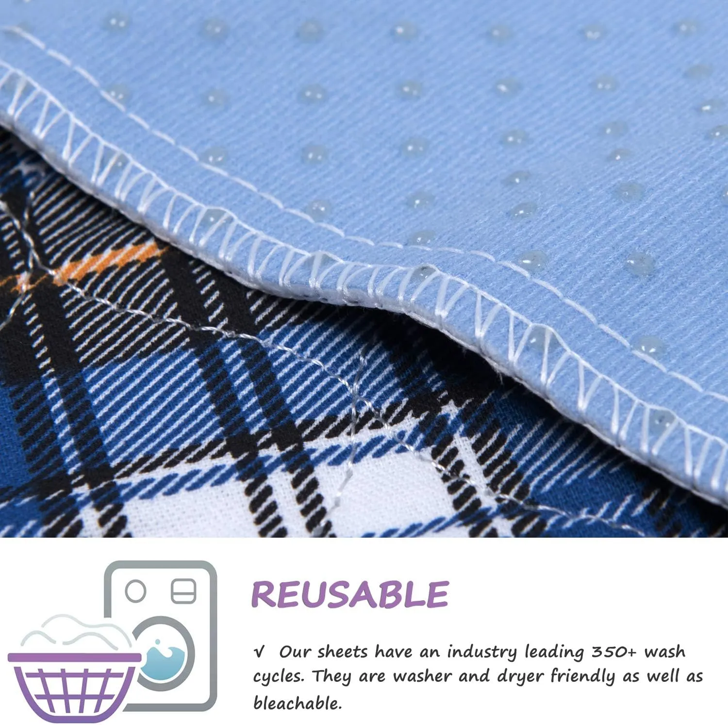 Non-Slip Bed Pads for Incontinence Washable (36" x 34"|2 Pack),Waterproof Bed Pads,Adult Washable Incontinence Bed Pads for Adults,Dog,Kids