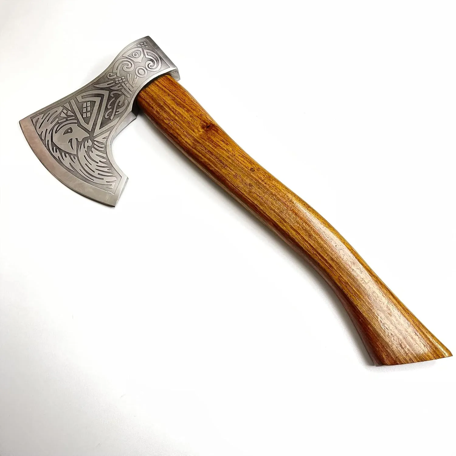 Norse Viking Carbon Steel Battle Axe - Handforged Hatchet for Outdoor I Camping I (16.5 inches)