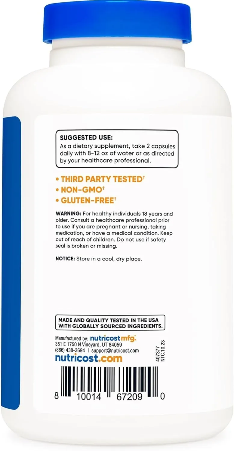 Nutricost Magnesium  Extra Strength 420mg, 240 Capsules - 120 Servings. Magnesium Oxide and Glycinate - Non-GMO, Gluten Free, Vegan Friendly
