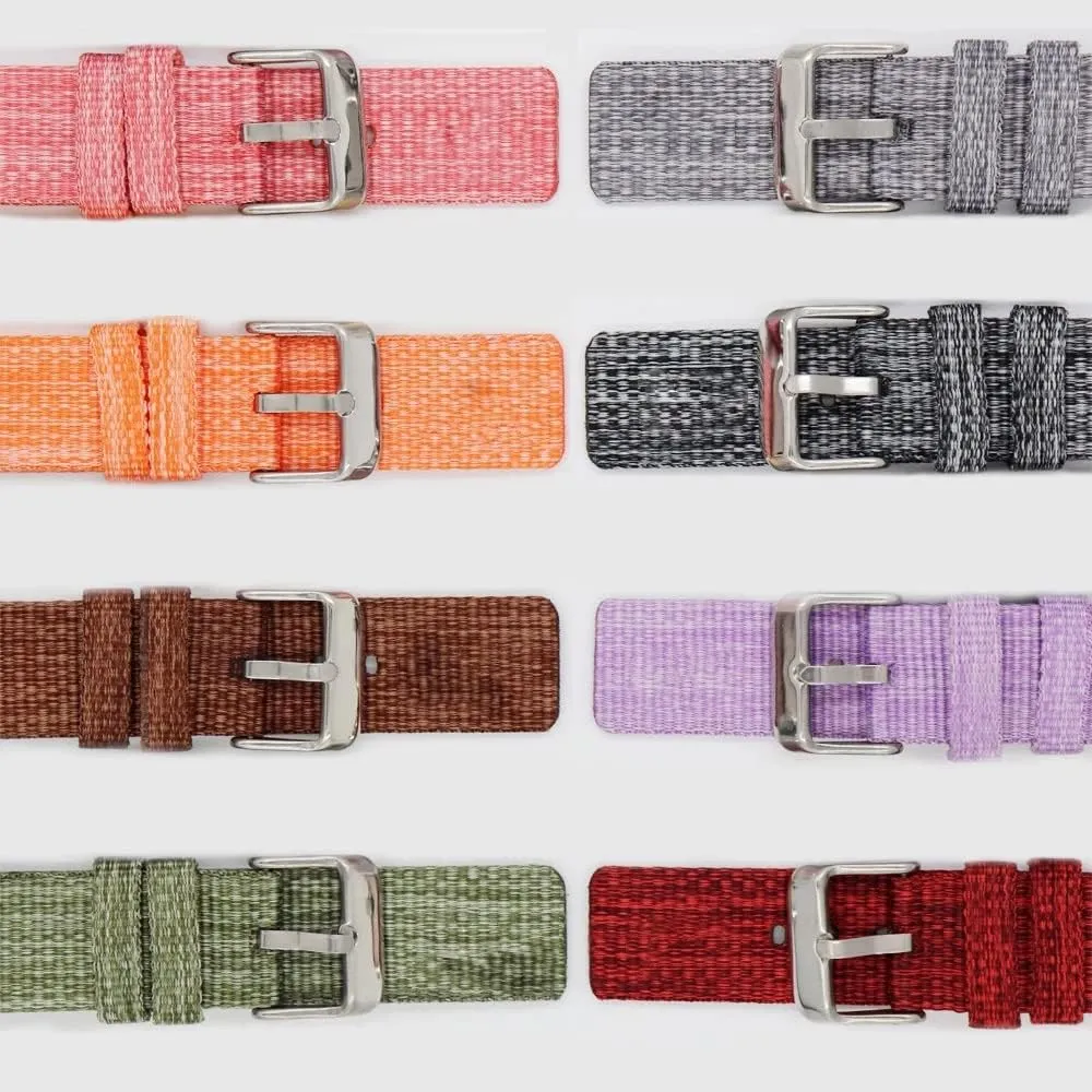 Nylon Denim Release Braided Strap for Watch for Watch(Black,20mm)