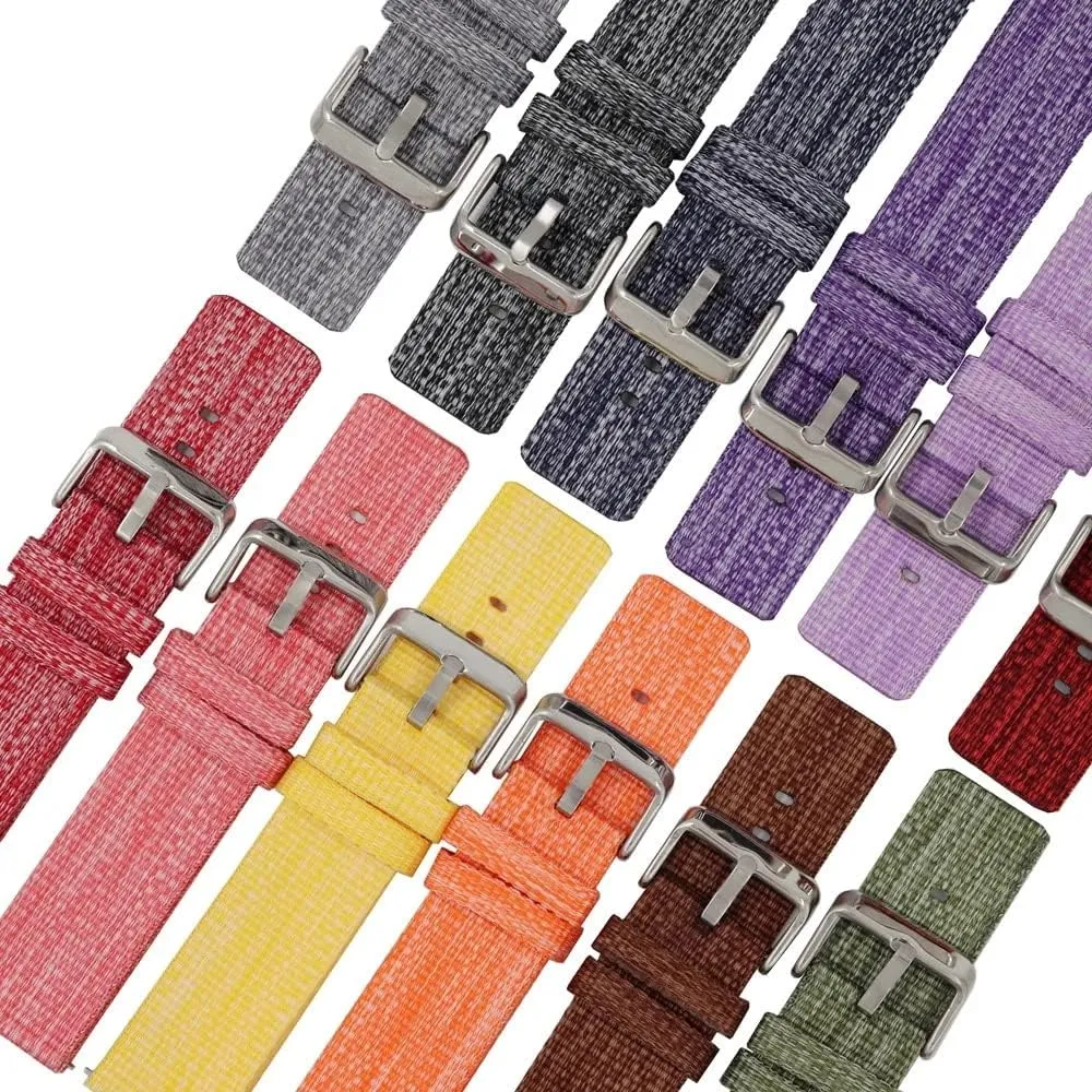 Nylon Denim Release Braided Strap for Watch for Watch(Black,20mm)