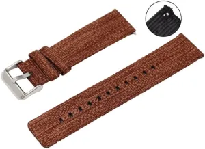 Nylon Denim Release Braided Strap for Watch for Watch(Black,20mm)
