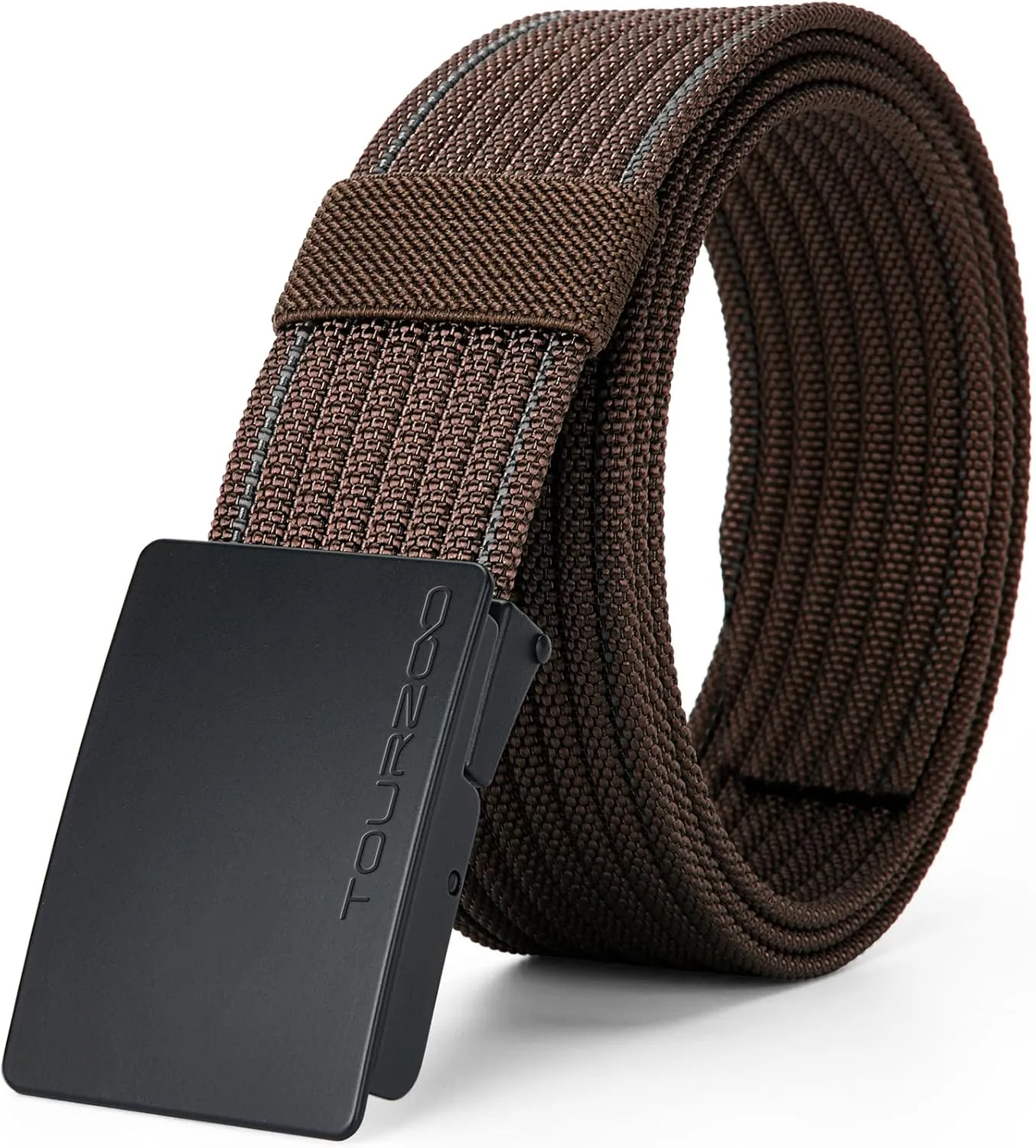 Nylon Military Tactical Belts for Men 1.5" No Holes Adjustable Webbing Canvas Belt for Hiking, Casual & Outdoor