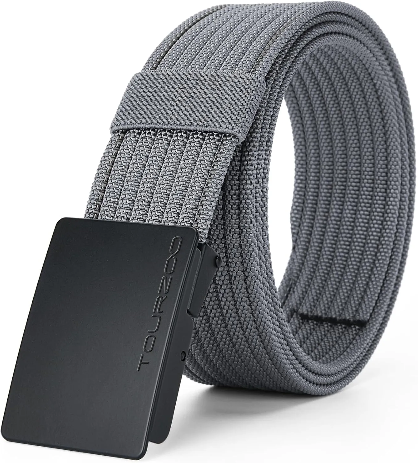 Nylon Military Tactical Belts for Men 1.5" No Holes Adjustable Webbing Canvas Belt for Hiking, Casual & Outdoor