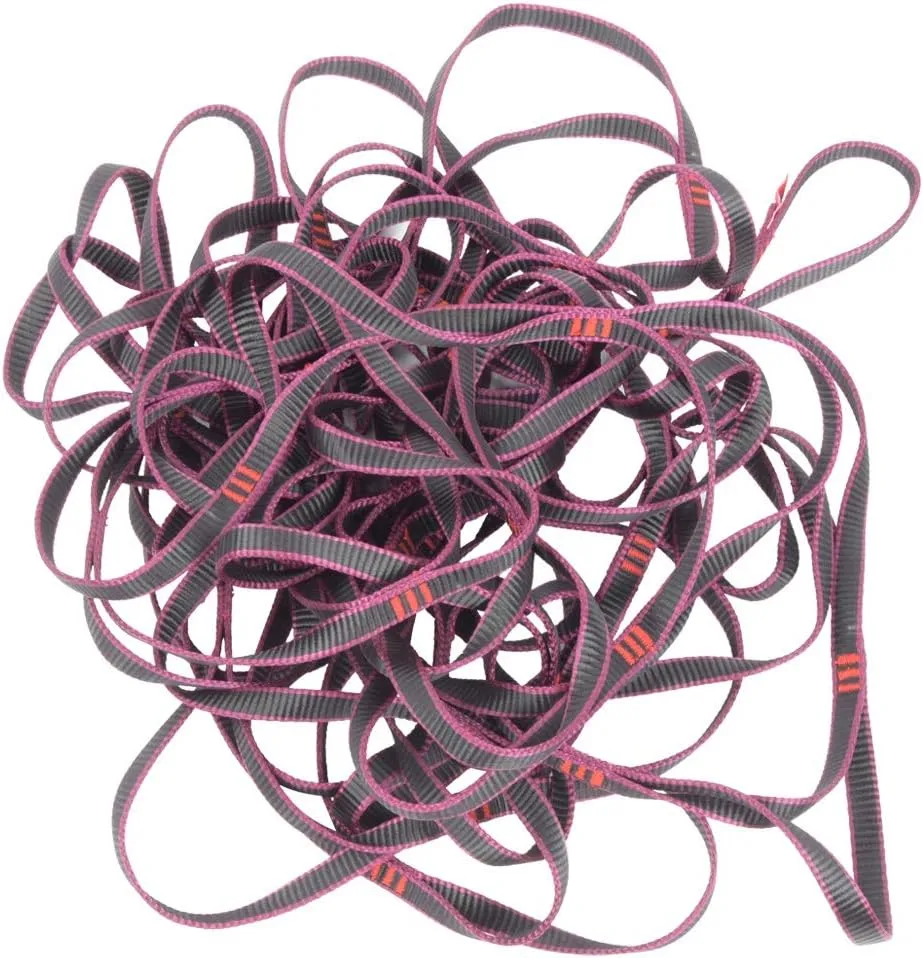 Nylon Purple Outdoor Mountain Climbing Rope Step Sling Belt for Hiking Sports Tool